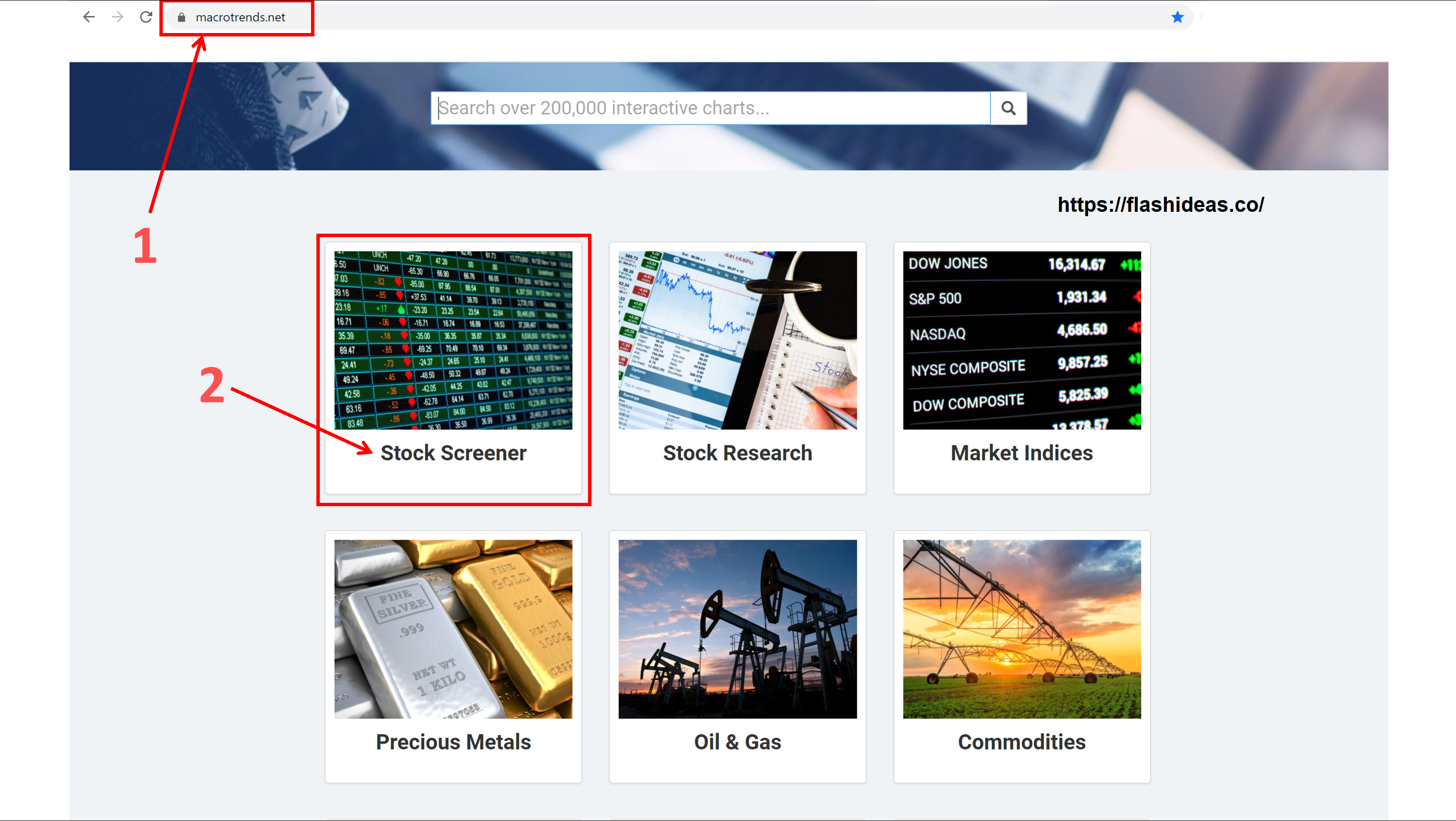 Macrotrends - US Stock Screener 1