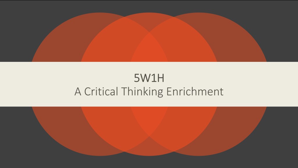 Critical Thinking with&nbsp;5W1H