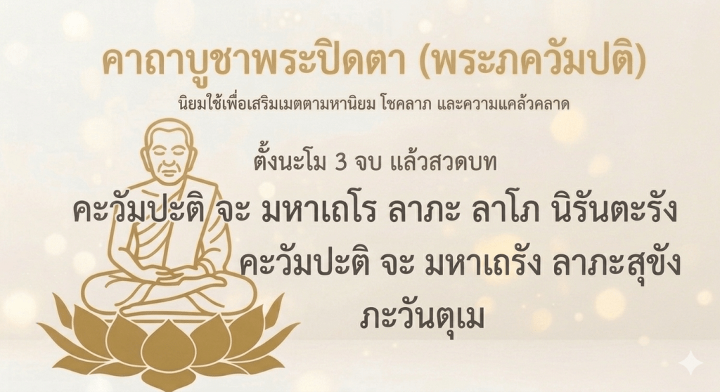 บทสวดมนต์ พระปิดตา